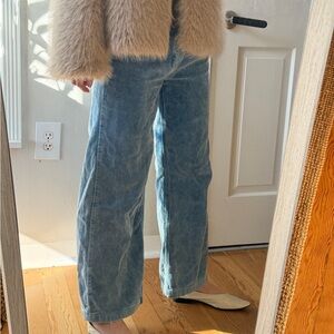 BDG Light Blue Wide Leg Corduroy Pants